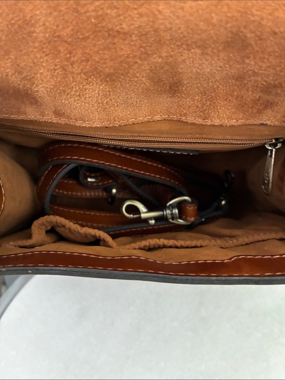 Patricia Nash Chauny Leather Satchel Cognac - Picture 2 of 6